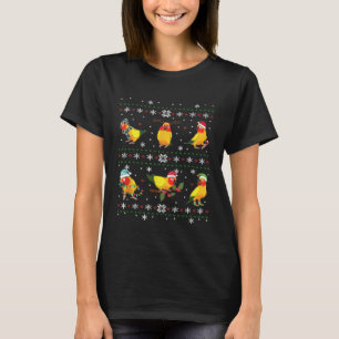 Camiseta Papais noeis Engraçados Decorações do papagaio 