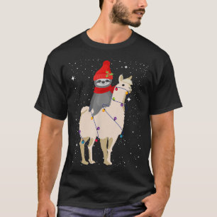 Camiseta Papais noeis engraçados do Natal lama preguiçoso n