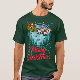 Camiseta Papais noeis Engraçados do Unicórnio Feliz Natal G