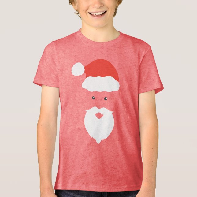 Camiseta Papais noeis Engraçados Enfrentam Feliz Natal Famí (Frente)