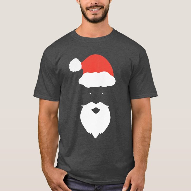 Camiseta Papais noeis Engraçados Enfrentam Feliz Natal Famí (Frente)