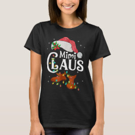 Camiseta Papais noeis Engraçados Família de Natal Mimi Clau