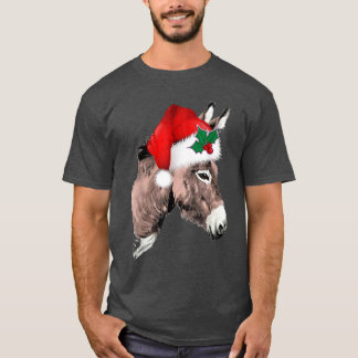 Camiseta Papais noeis Engraçados Feriado de Natal de Donkey