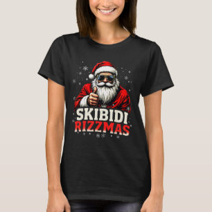 Camiseta Papais noeis Engraçados Feriado de Natal Snowboard