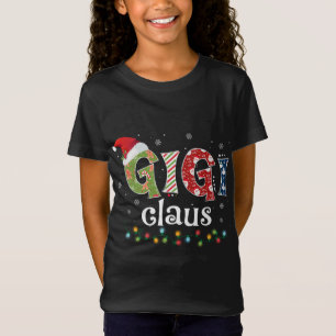 Camiseta Papais noeis Engraçados Gigi Claus Casa da Família