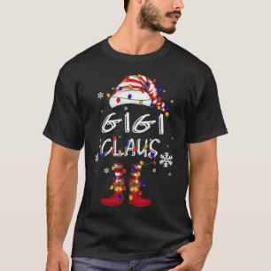 Camiseta Papais noeis engraçados Gigi Claus Elf Feliz Prese
