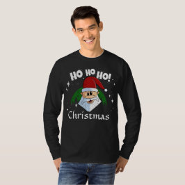 Camiseta Papais noeis Engraçados Ho Ho Natal Vermelho Verde