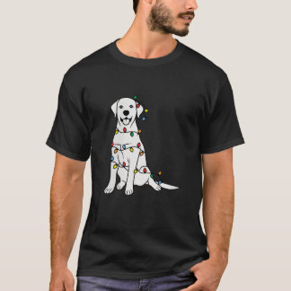 Camiseta Papais noeis Engraçados Labrador Retriever Luzes D