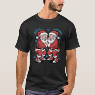 Camiseta Papais noeis engraçados Luta Lover Wrestler Natal