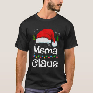 Camiseta Papais noeis Engraçados Mema Claus Família de Nata