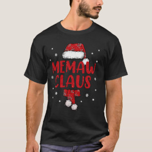 Camiseta Papais noeis Engraçados Memaw Claus Família Natal