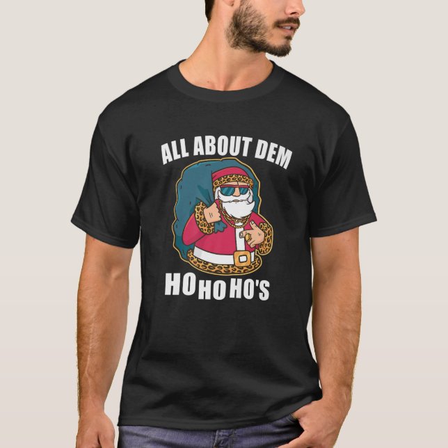 Camiseta Papais noeis Engraçados Natal Adulto (Frente)