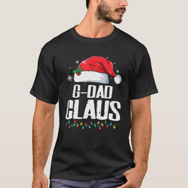 Camiseta Papais noeis engraçados Pai G Claus Família de Nat (Frente)