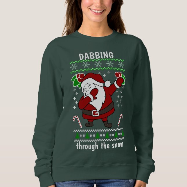 Camiseta Papais noeis Engraçados Passando O Natal Da Neve (Frente)