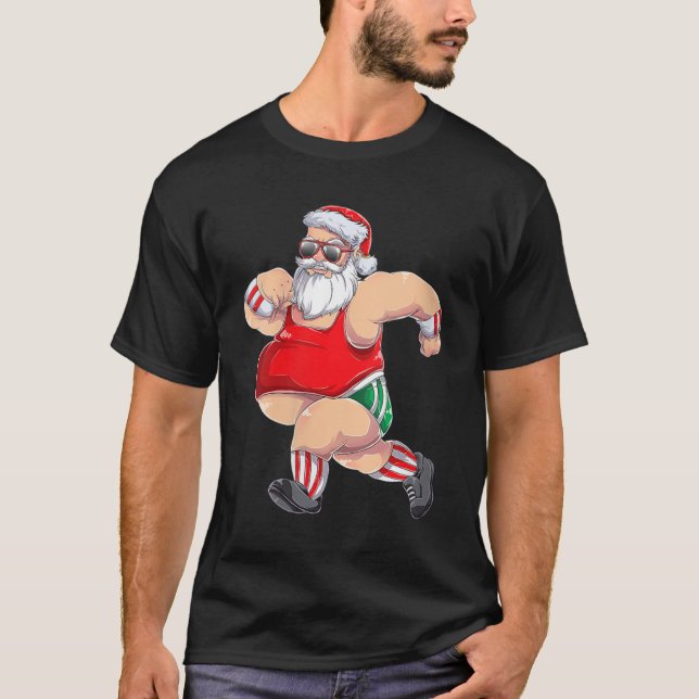 Camiseta Papais noeis Engraçados, Presente de Natal, Corrid (Frente)