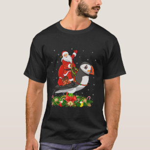Camiseta Papais noeis Engraçados Que Andam Em Puffin Bird C