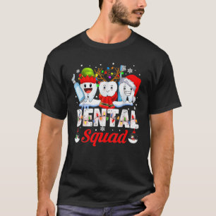 Camiseta Papais noeis Engraçados Reindee Esquadrão Dental d