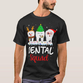 Camiseta Papais noeis Engraçados Reindee Esquadrão Dental d