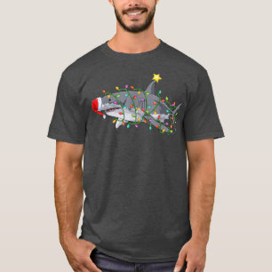 Camiseta Papais noeis engraçados Sharkmas Xmas Figurino Tub