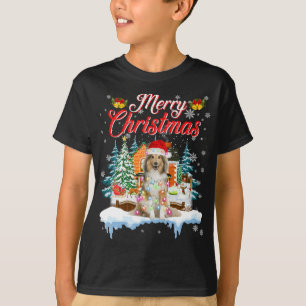 Camiseta Papais noeis engraçados Sheltie Dog Feliz Natal