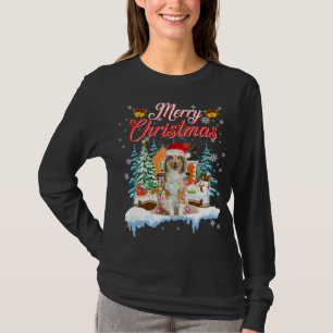Camiseta Papais noeis engraçados Sheltie Dog Feliz Natal