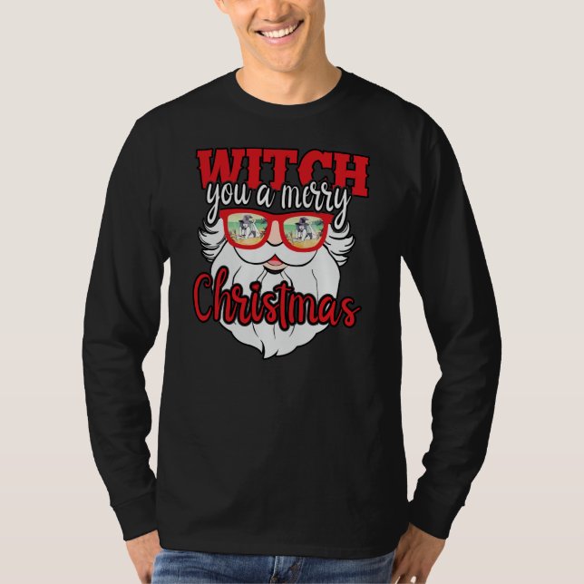 Camiseta Papais noeis Engraçados Testemunham Um Feliz Natal (Frente)