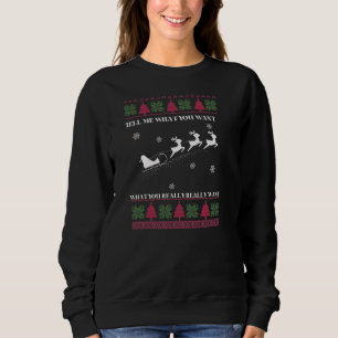 Camiseta Papais noeis Engraçados Voando Reindeer Feia Sweat