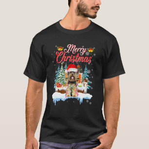 Camiseta Papais noeis engraçados Yorkie Dog Feliz Homens de