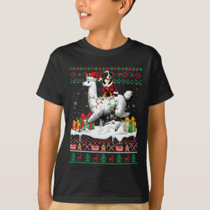Camiseta Papais noeis Entlebucher Mountain Riding Llama Nat