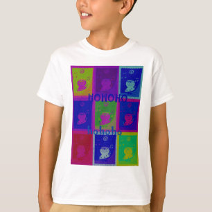 Camiseta Papais noeis especiais Cores de Pop de arte HoHoho