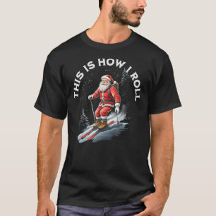 Camiseta Papais noeis Esportes de inverno de esqui alpino d