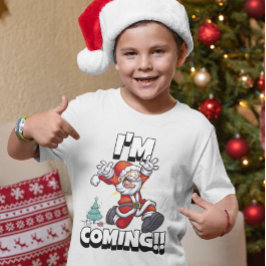 Camiseta Papais noeis Executando Natal Holiday Engraçado Na