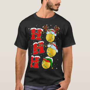 Camiseta Papais noeis Familiares Engraçados Ho Ho Ho Lemon