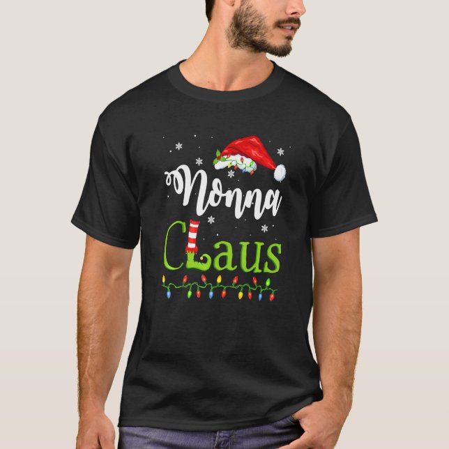 Camiseta Papais noeis Famílias de Natal Não-Claus (Frente)