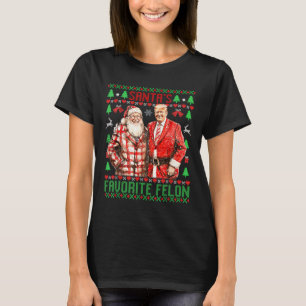 Camiseta Papais noeis Favorito Felon Funny 2024 Trump Chris