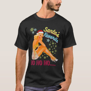 Camiseta Papais noeis-Favorito-Ho Ho Bela Piada Suja