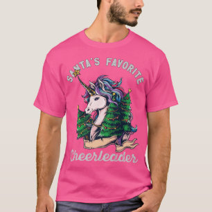Camiseta Papais noeis Favoritos Cheerleader Feliz Natal do