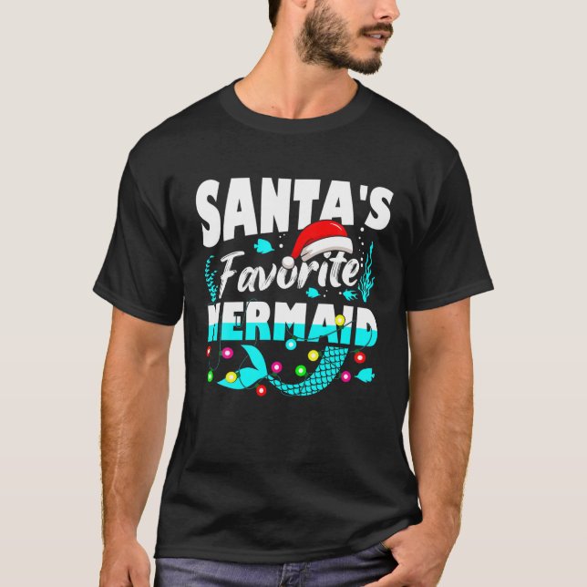 Camiseta Papais noeis Favoritos da Sereia Fora do Natal (Frente)