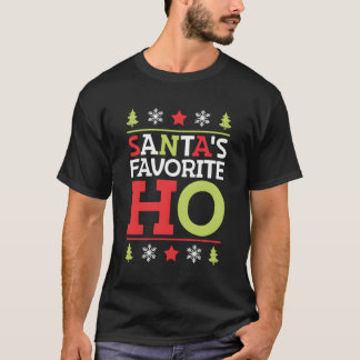 Camiseta Papais noeis Favoritos De Feliz Natal Mulheres Xma
