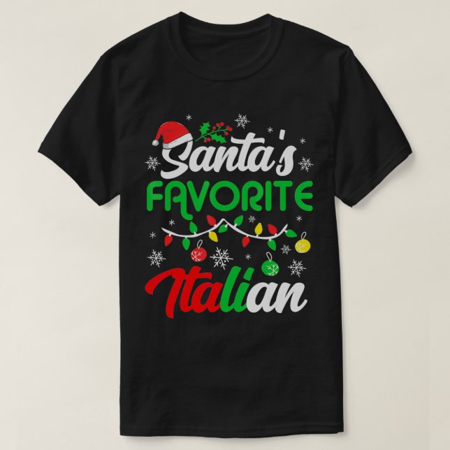 Camiseta Papais noeis Favoritos De Férias De Vestuário Ital (Frente do Design)