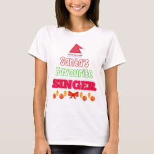 Camiseta Papais noeis Favoritos de Karaoke Cantora Citações