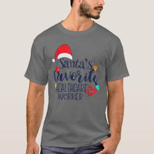 Camiseta Papais noeis Favoritos de Saúde Trabalhador de Nat