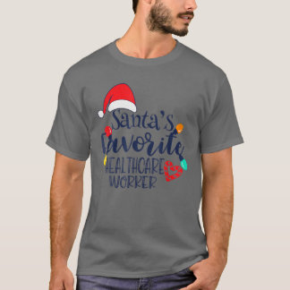 Camiseta Papais noeis Favoritos de Saúde Trabalhador de Nat