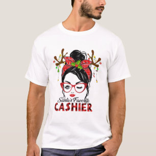 Camiseta Papais noeis Favoritos do caixa Mensagem de natal