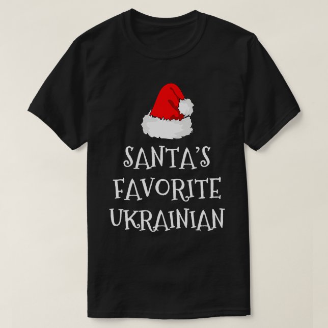 Camiseta Papais noeis Favoritos do Presente Ucraniano Funny (Frente do Design)