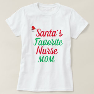 Camiseta Papais noeis Favoritos Enfermeira MOM Feliz Enferm
