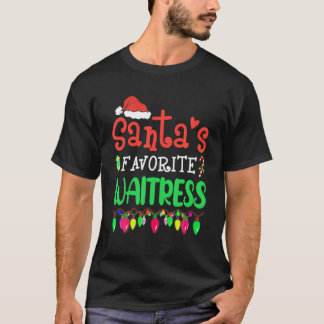 Camiseta Papais noeis Favoritos Garçonete Natal Papai Noel