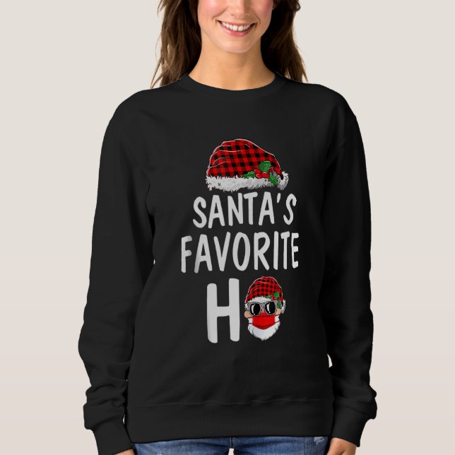 Camiseta Papais noeis Favoritos Ho Christmas Santa Claus Re (Frente)