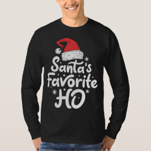 Camiseta Papais noeis Favoritos Ho Engraçado Papai Noel