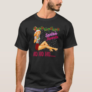 Camiseta Papais noeis Favoritos Ho Ho Bela Piada Suja